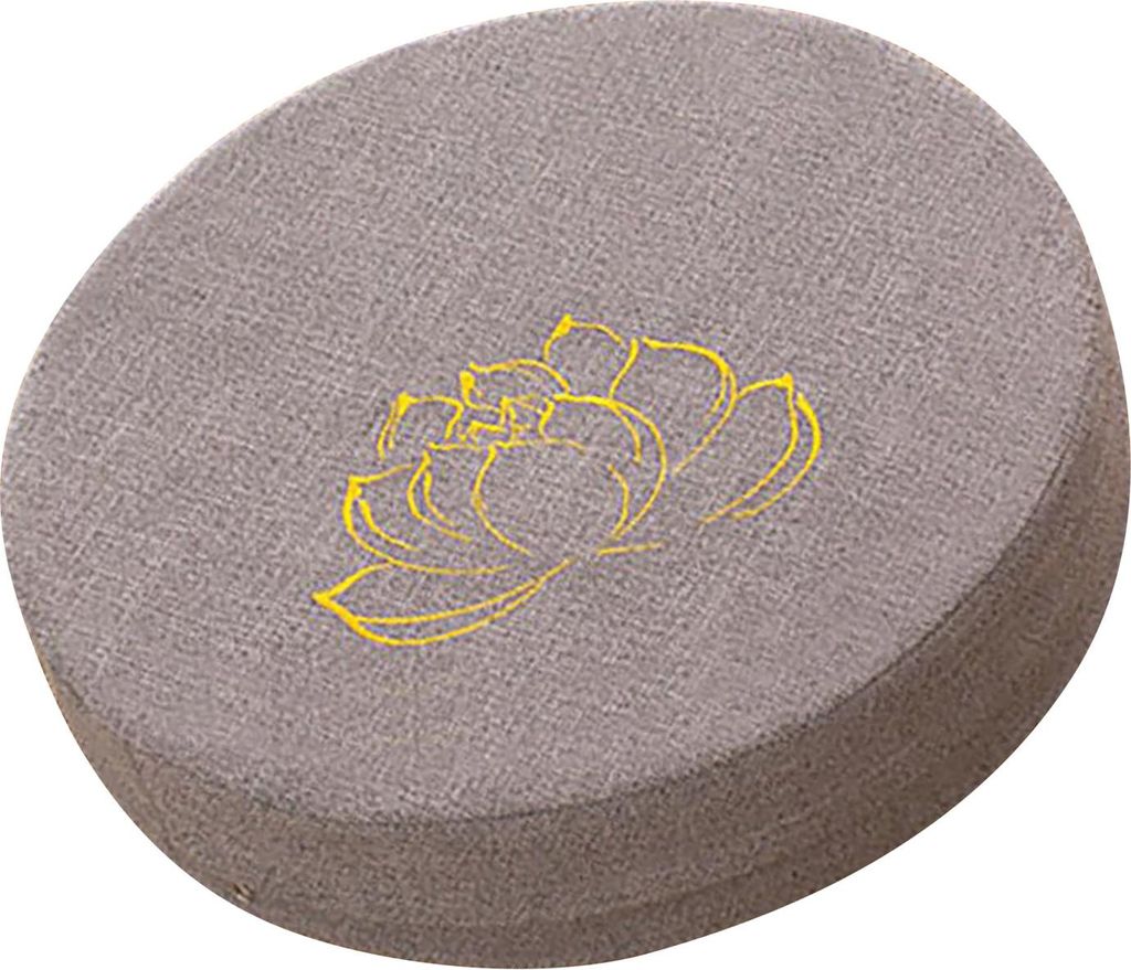 Meditationskissen Rund Hartschaum Baumwolle Leinen Abnehmbar Waschbar Bequem Bodenkissen Matte für Balkon Wohnzimmer Tatami Grau
