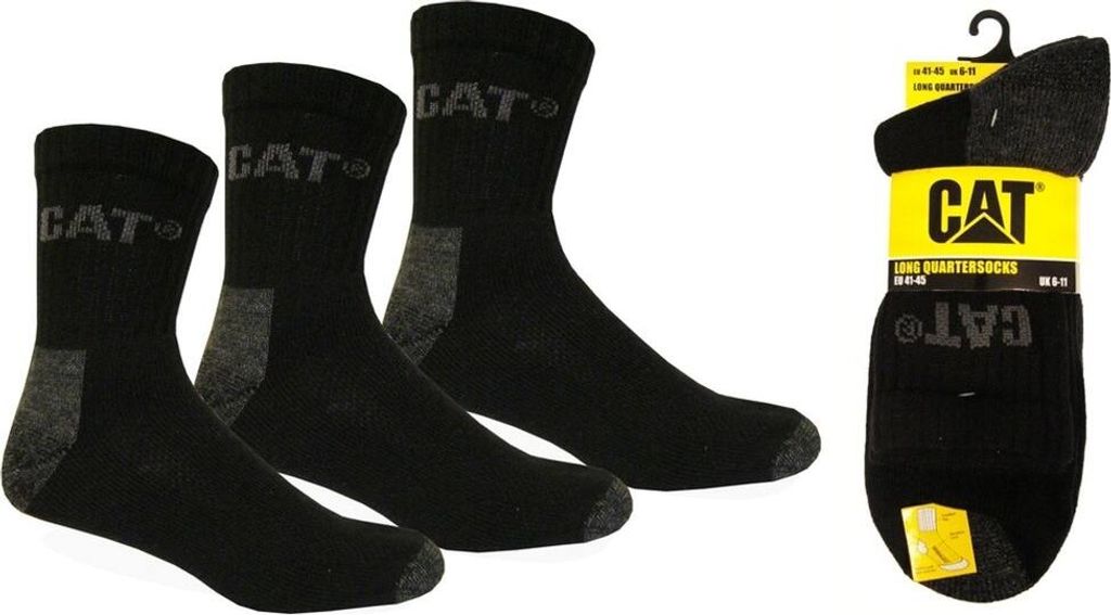 CAT Work Quartersocks – Arbeitssocken mit Komfortschaft – Perfekt für Beruf, Sport & Freizeit, 3er Set