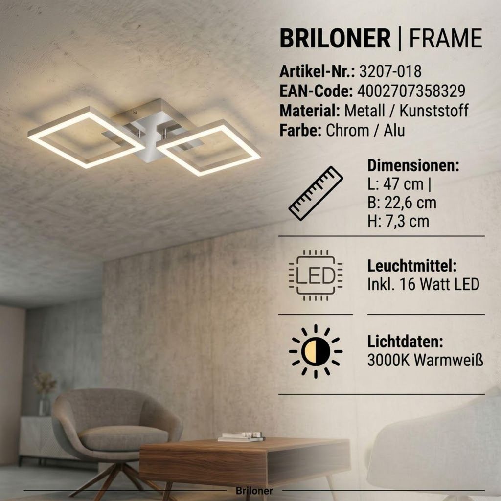 Plafonnier LED BRILONER LEUCHTEN FRAME, 16 W, 1200 lm, Image du produit 