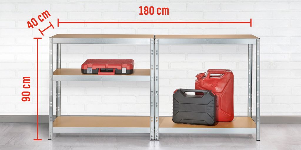 PARKSIDE® Schwerlastregal,  mit 5 Böden, 90 x 180 x 40 cm, Produktbild 9