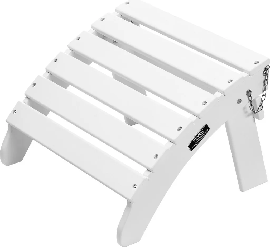 Poggiapiedi Adirondack Bianco HDPE: Massimo Relax per il tuo Giardino