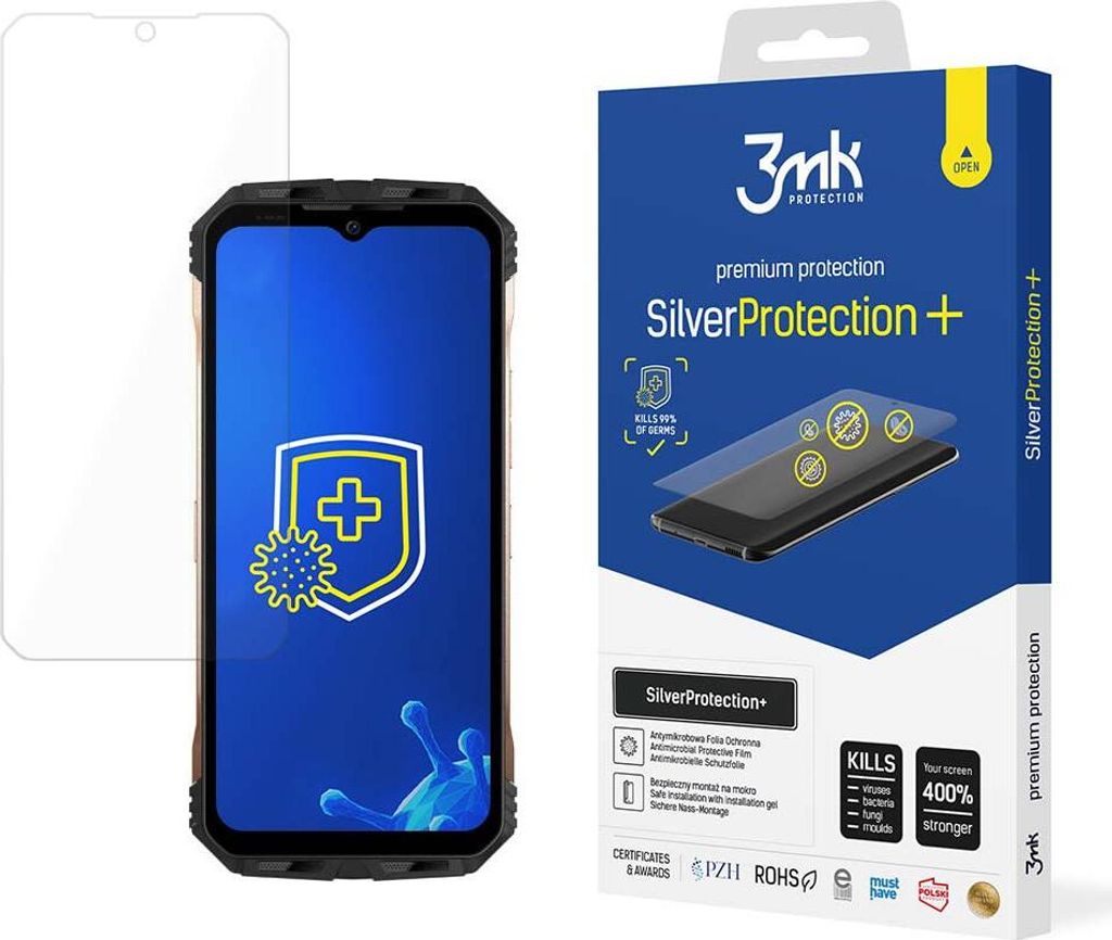 3mk Display Antimikrobielle Schutzfolie SilverProtection+ für Doogee V30T 0,21mm Self-Heal
