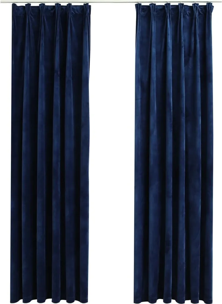 vidaXL Tende Velluto Blu Scuro 140x245cm | Oscuramento Termico 2 pz