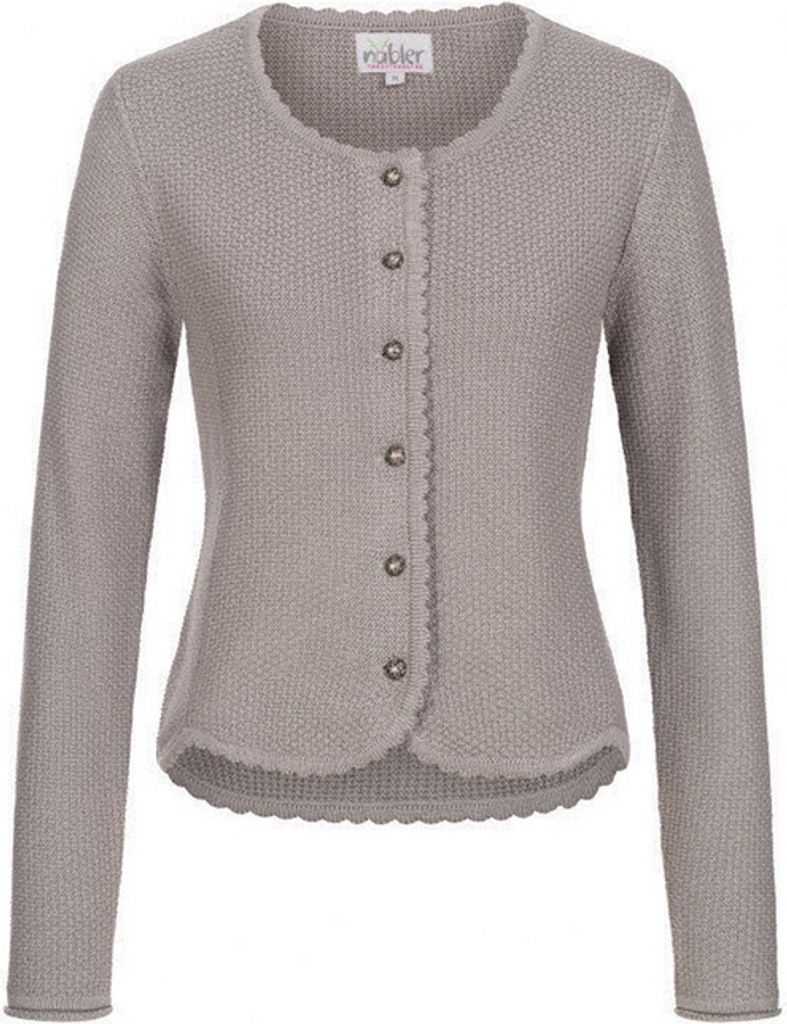 Strickjacke Langarm Yvonne in Silber von Nübler Größe XS