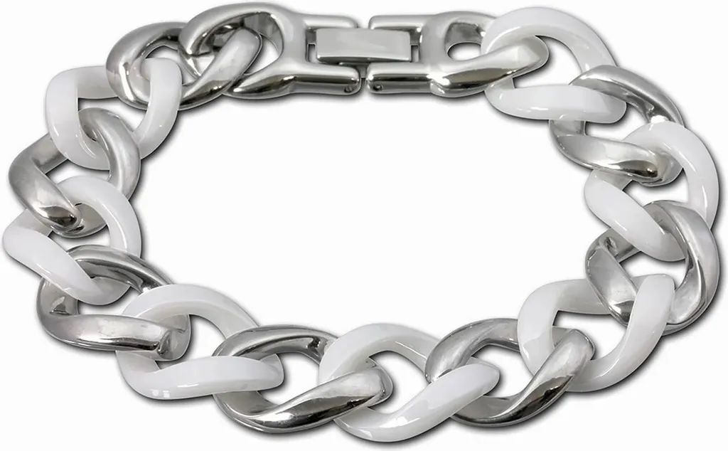Bracciale Amello Acciaio Inox e Ceramica Bianca ESAX18W0 - Gioielli Donna