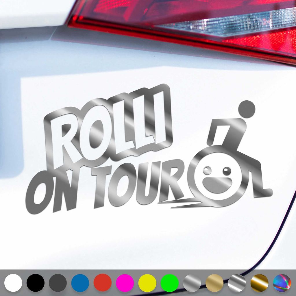 PantherPixel Rollstuhlfahrer Aufkleber Rolli on Tour Produktbild 