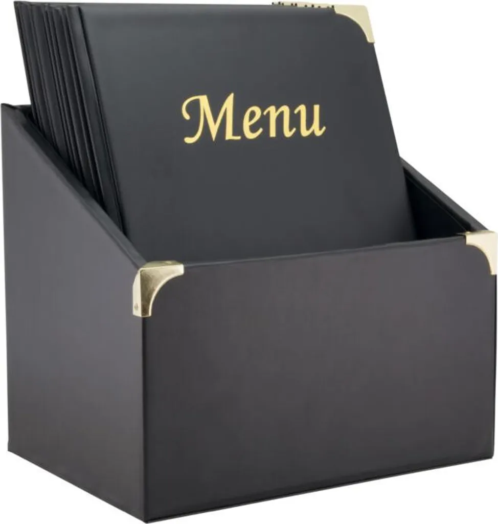 Protège-Menu A4 Noir Securit BASIC - Lot de 10 Chemises pour Restaurant