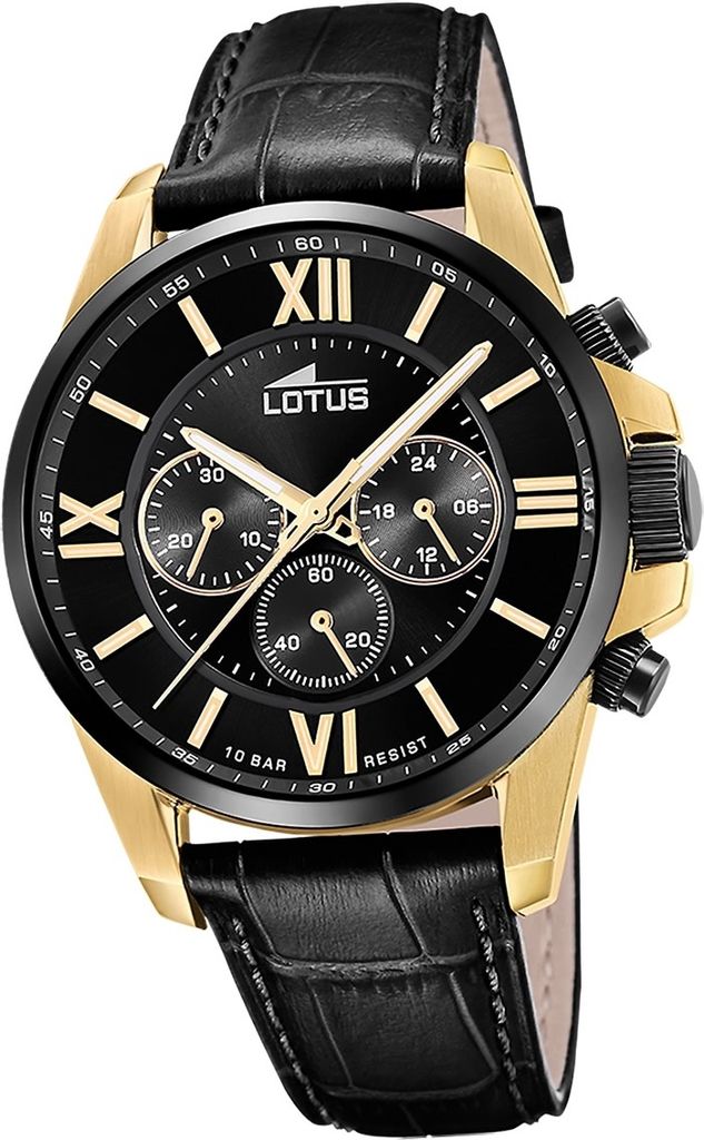 Lotus Edelstahl Herren Uhr Armbanduhr schwarz Elegant Classic D2UL18882/1