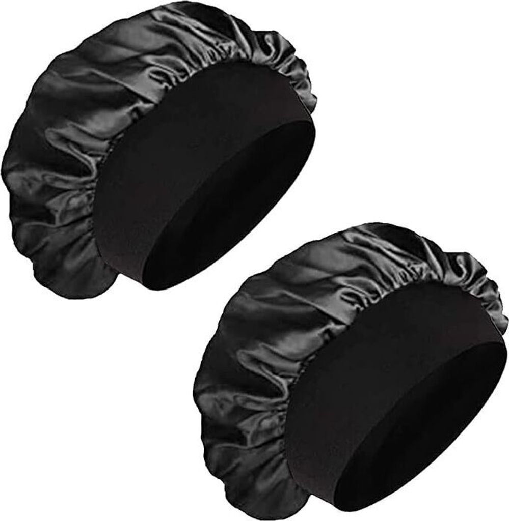 2 Stück Satin Haarhaube Bonnet – Schlafhaube aus Seide, Produktbild 