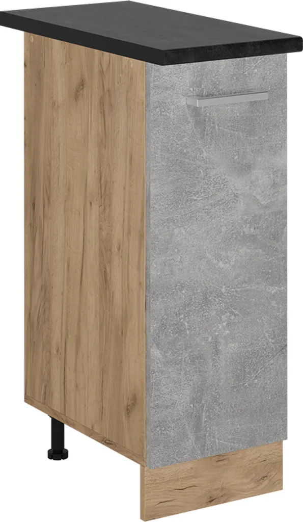 Meuble bas cuisine 30 cm Vicco R-Line : Solution rangement béton