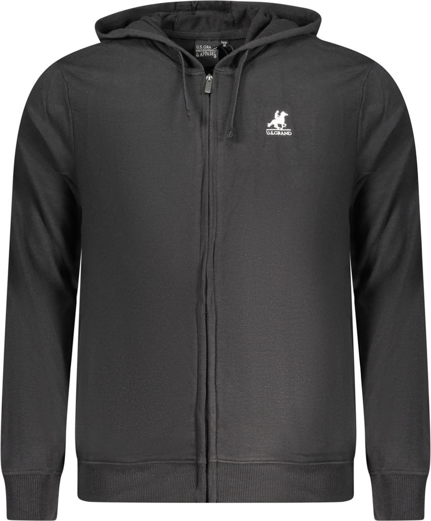 US GRAND POLO HERREN-SWEATSHIRT MIT REISSVERSCHLUSS SCHWARZ : Farbe - Schwarz, Größe - M Größe: M Farbe: Schwarz
