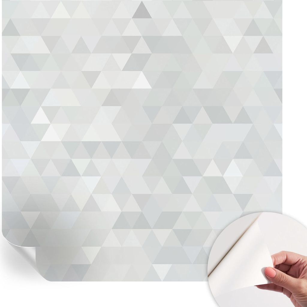 Selbstklebende Wandtapete - Dekorative Tapete für Wohnzimmer - Klebefolie für Wandbilder - Tapetenfolie für Wanddekoration - 250x250 cm - Graues...