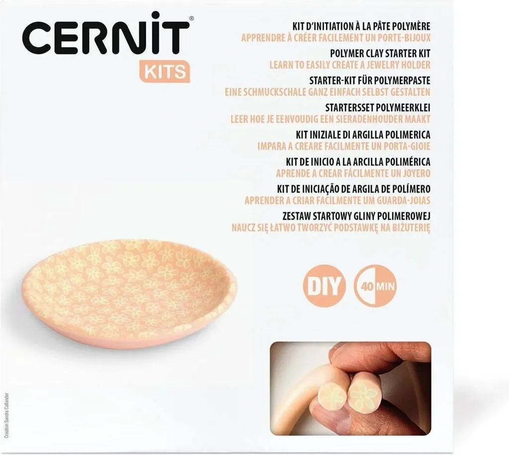 Kit Cernit porte-bijoux avec pâte polymère thermodurcissable souple