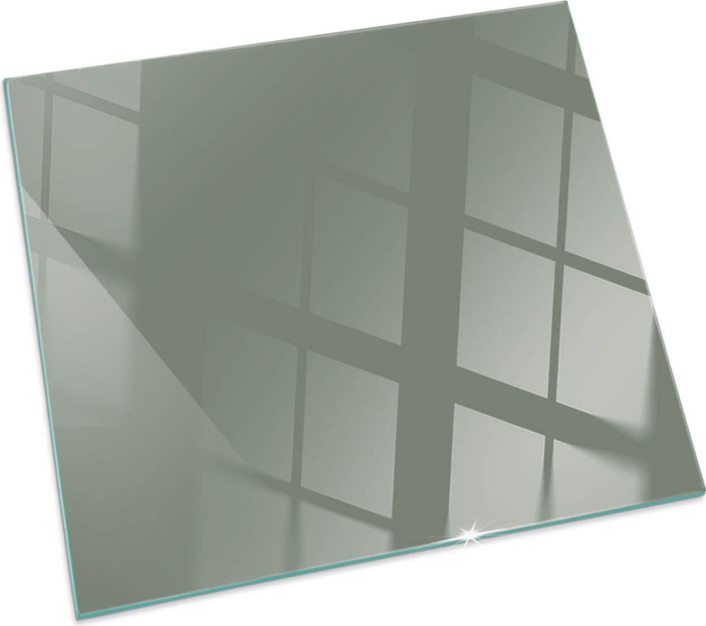 Farbe Olive – Glasbodenplatte für – Kaminofen – Kaminplatte Glas – Schutzglas – Funkenschutzplatte –Glasbodenplatte Feuerfeste – Hit...