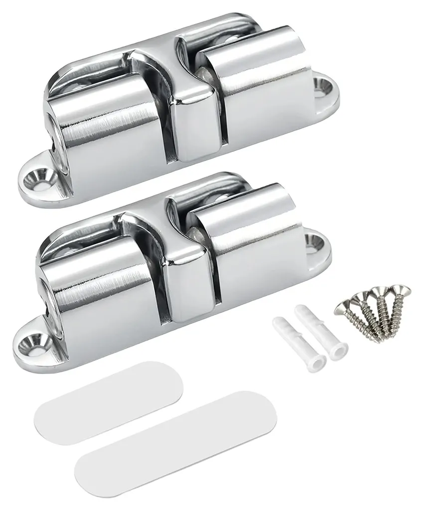 Lot de 2 butoirs de porte magnétiques en alliage de zinc réglables