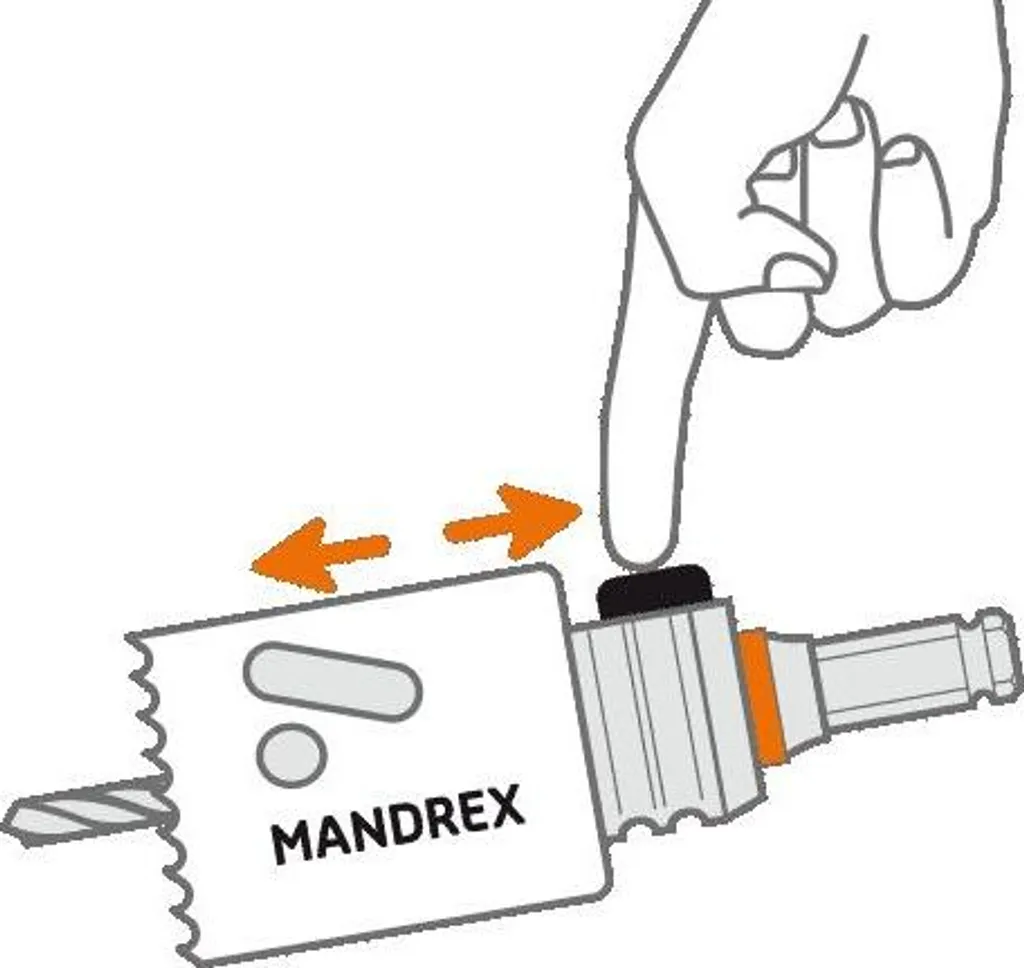 Mandrin MXqs Mandrex 11mm Robuste avec Foret Percussion HM Longue Durée - 3