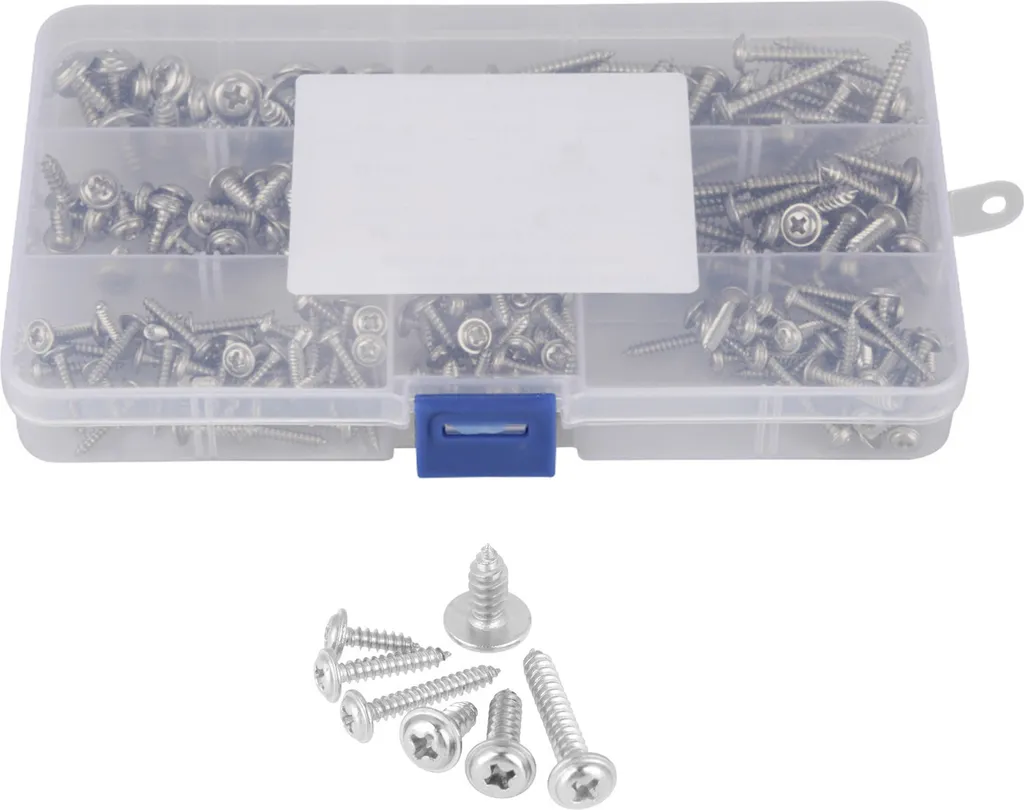 Assortimento Viti Lamiera Inox 304 M3 M4 M5 - 220 pz Testa Bombata