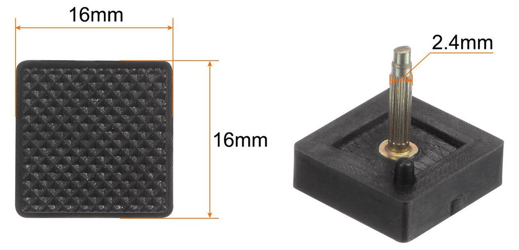 3 Paar TPU Kitten Fersenspitzen Schuhe Ersatz Kappe fš¹r Frauen St?ckelschuhe 2.4mm Stifte 16mm Quadratische Absatz Reparatur Kappe Schwarz
