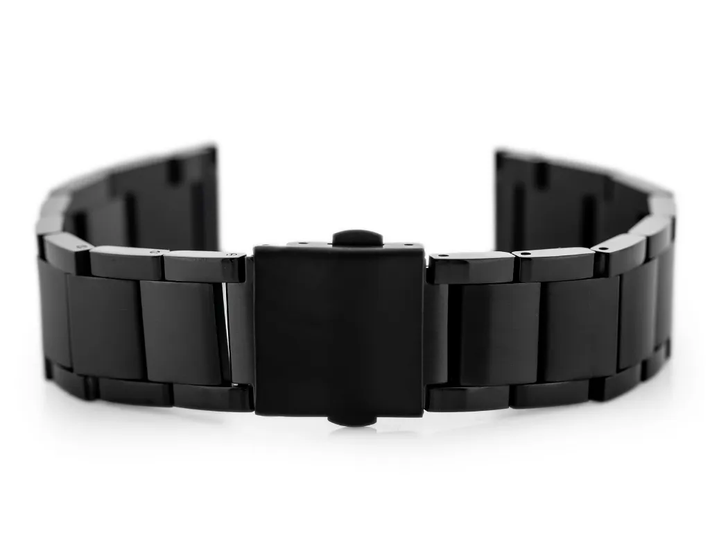 Bracelet de Montre 18mm Noir Pacifique 9 - Rechange Solide et Durable