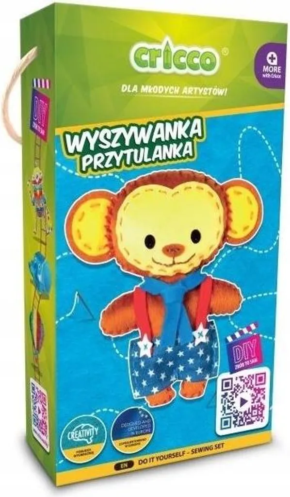 Idea Regalo Originale: Kit Cucito Cricco Scimmia per Bambini 6+ Anni