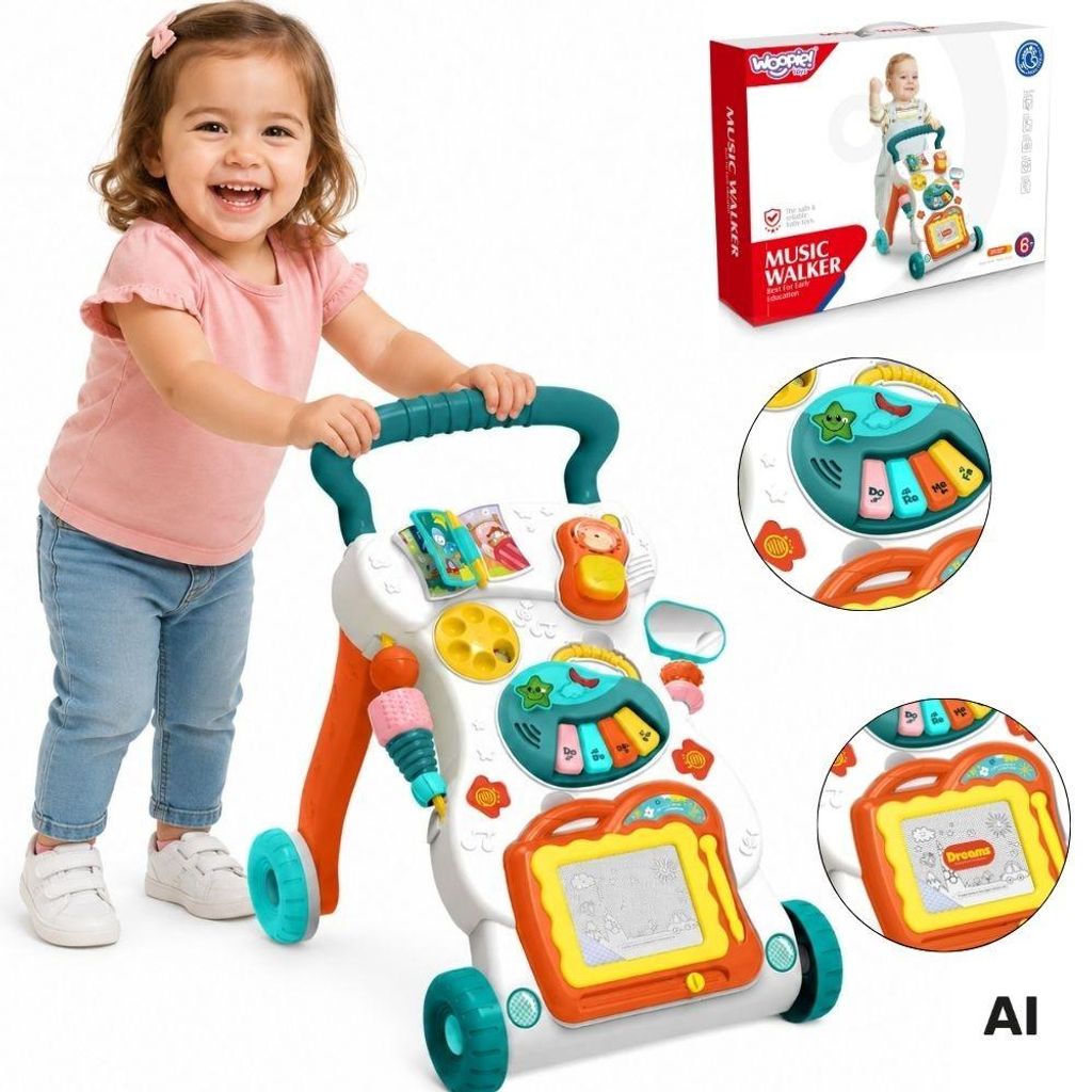 Woopie Baby Speelt Walker Met Plakboek Productafbeelding 