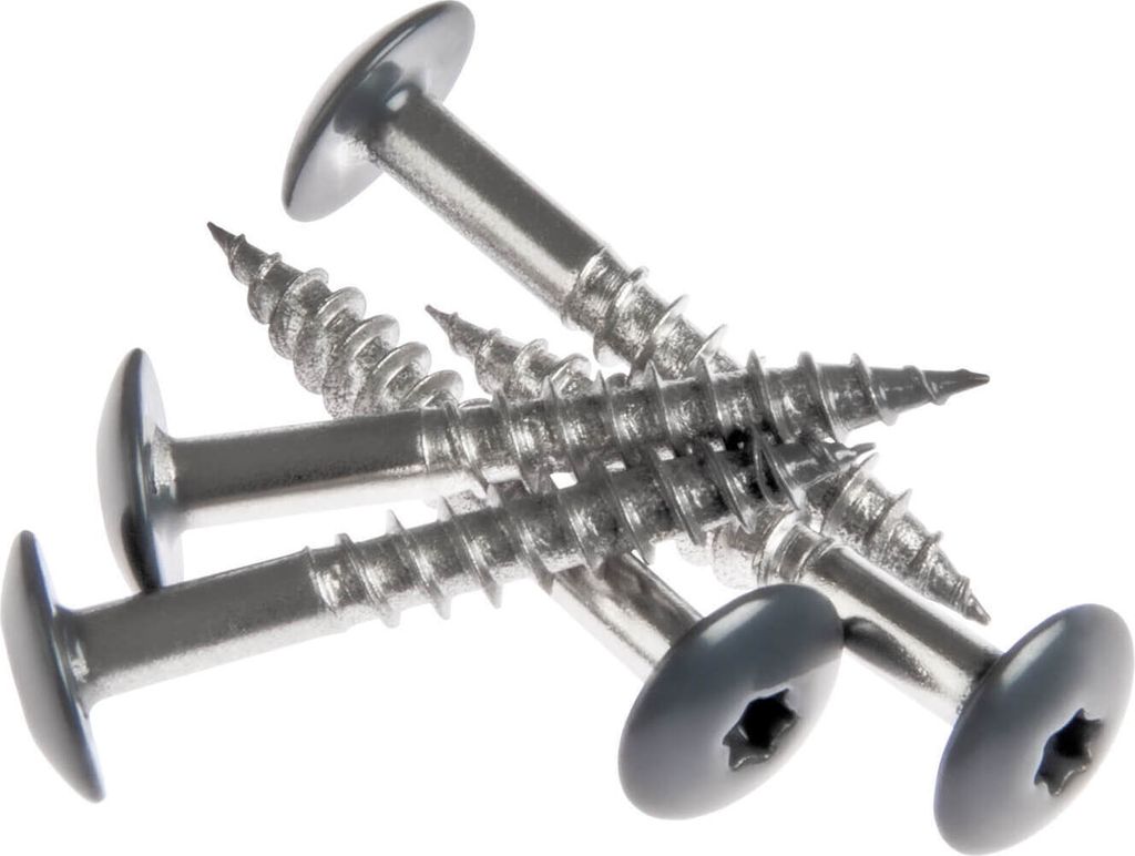 HPL- Schrauben, Fassadenschraube, Edelstahlschraube mit Kopflackierung | VIELE FARBEN | Faserzement, Holzpaneele, Alu Verbund (Steel Grey (A21.7.0)...