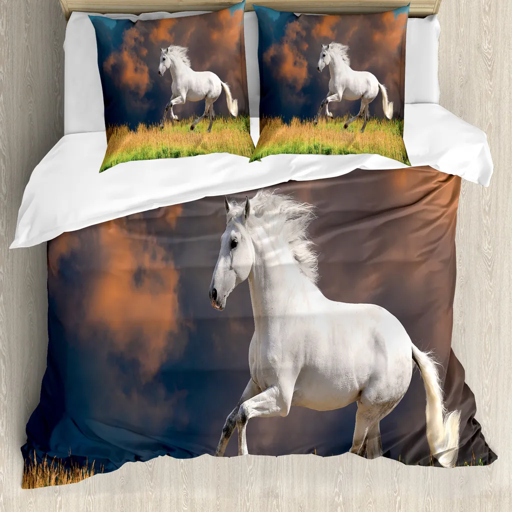 Duvet Cover Horse Andalusier Dusk 200x200 - Microfibra High-Tech