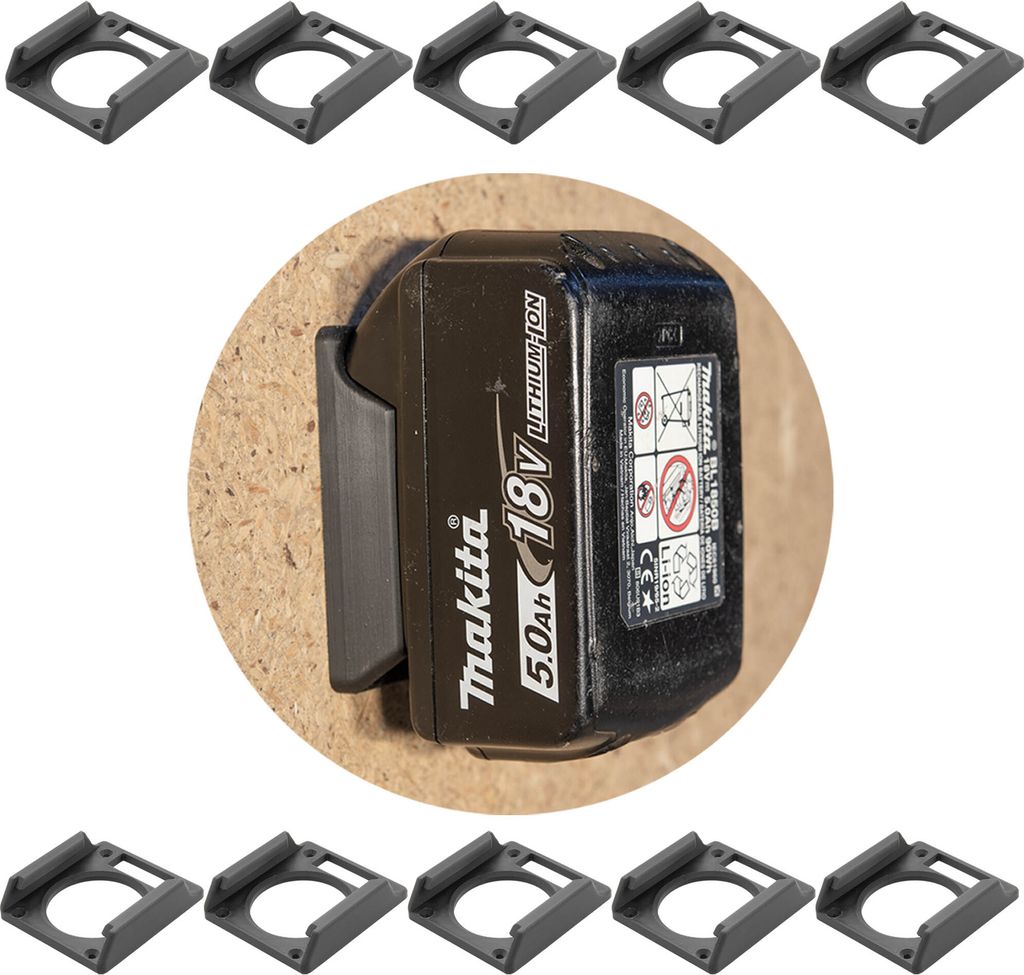 10x Akku Halter für Makita Halterung Halter Wandhalter Produktbild 