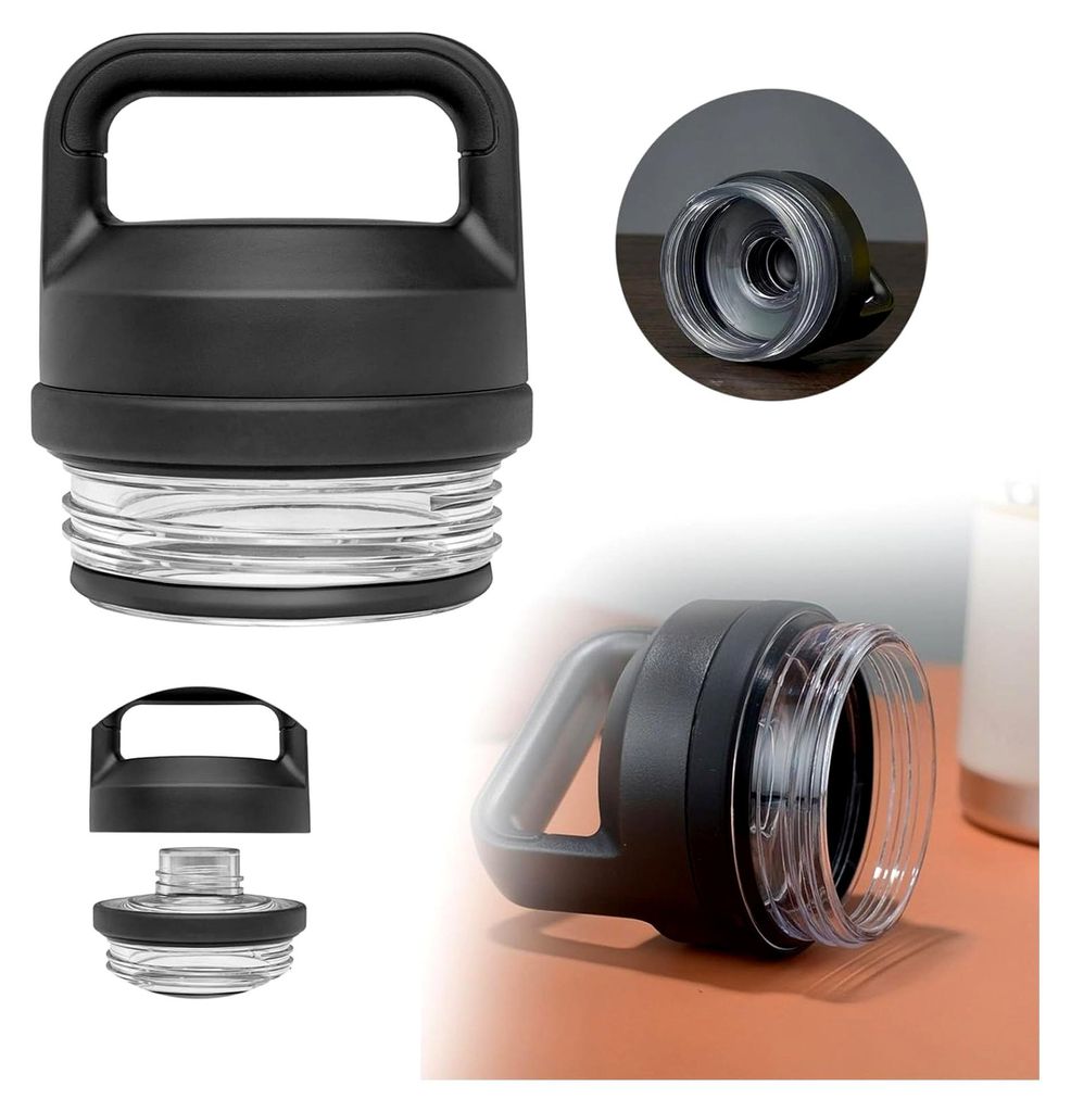 Chug-Kappe für Flaschen, passend für 510 ml, 737 ml, 1020 ml, 1304 ml, 1814 ml, Ersatzdeckel für Wasserflaschen, kompatibel mit Yeti Rambler Mod...