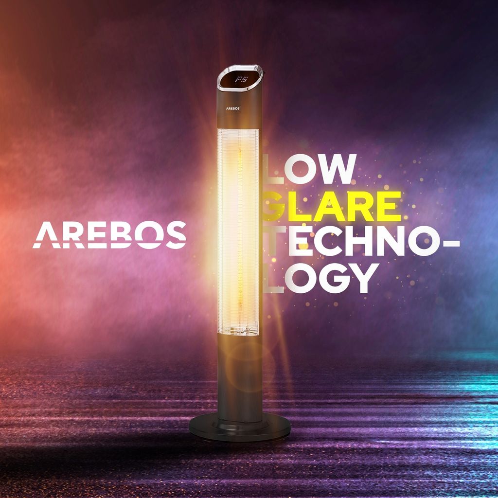 AREBOS Promiennik stojący 2000 W, 2 ustawienia ciepła, Zdjęcie produktu 5