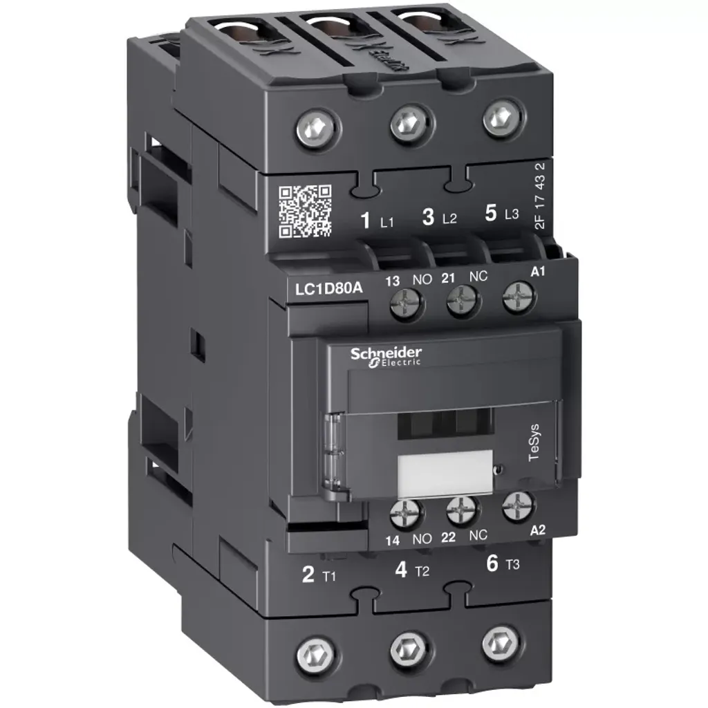 Contacteur 3 Pôles 80A pour Moteur 37kW Schneider LC1D80AP7 230V
