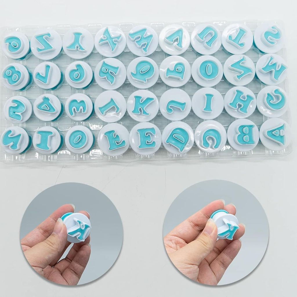 36 Stk Buchstaben Ausstecher für Fondant Ausstecher,Zahlen Produktbild 3