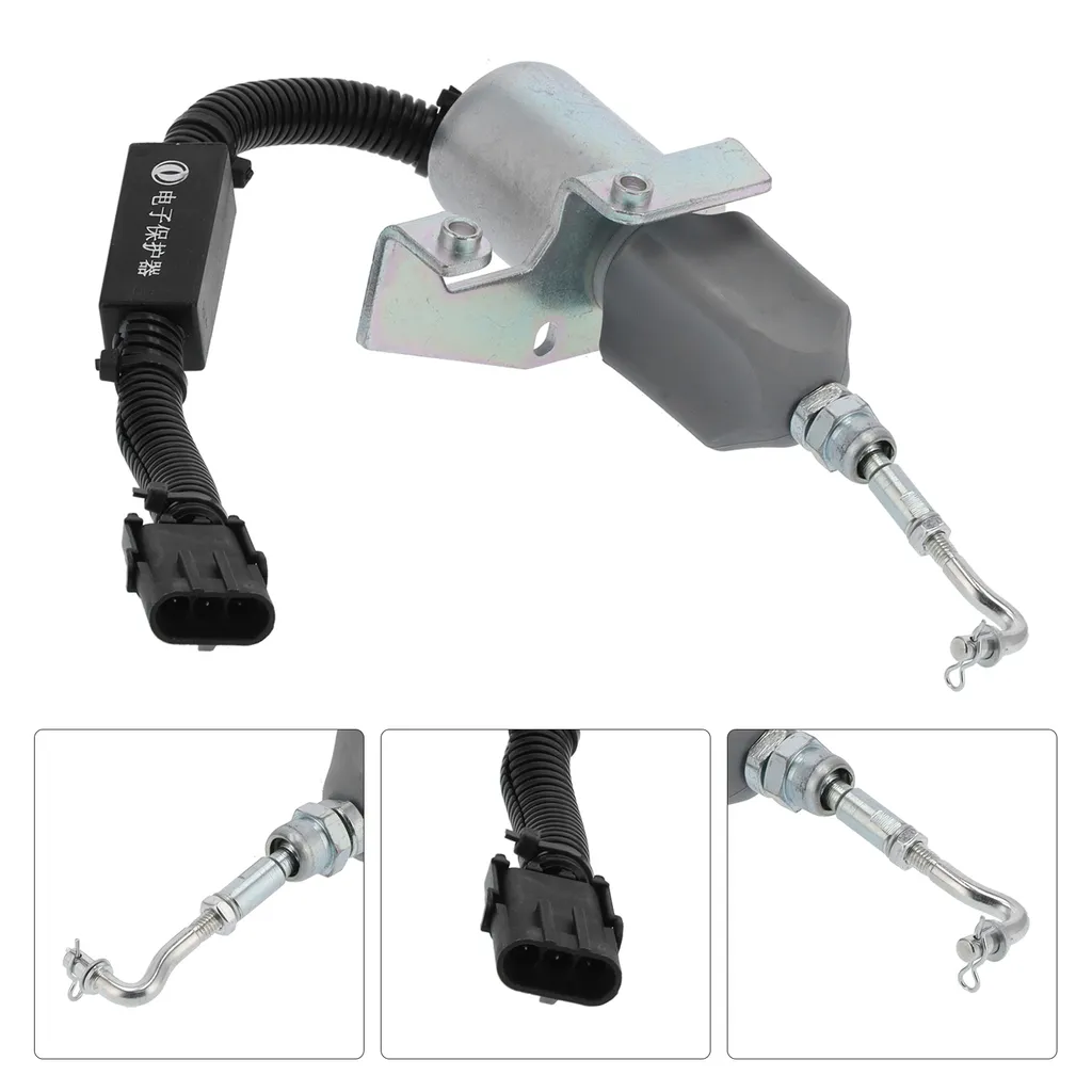 Vanne d'Arrêt de Carburant 24V - Solénoïde Électrique de Sécurité pour Engin - 2