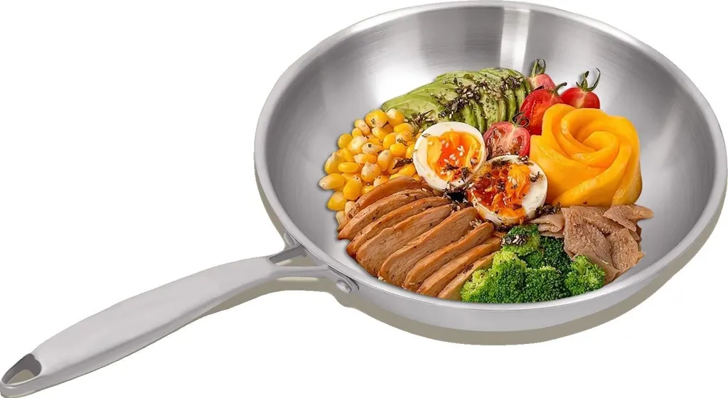 Sautueuse inox légère avec couvercle verre trempé pour cuisine saine