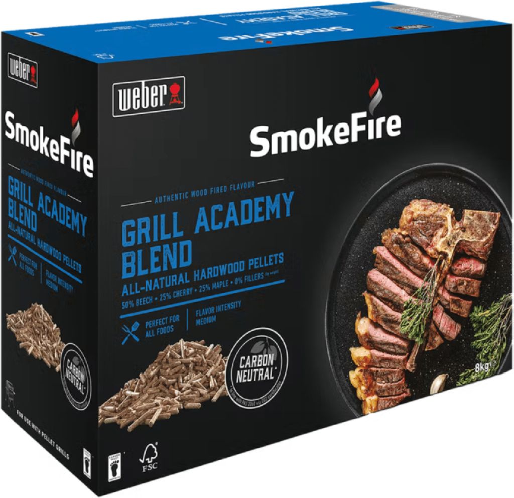Weber Holzpellets Grill Academy Blend – 100 % natürliche Hartholzpellets, 8 kg