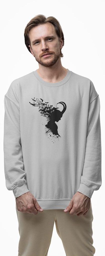 D&B Design Uni Pullover SWMO00019 Loki HellGrau-Größe M