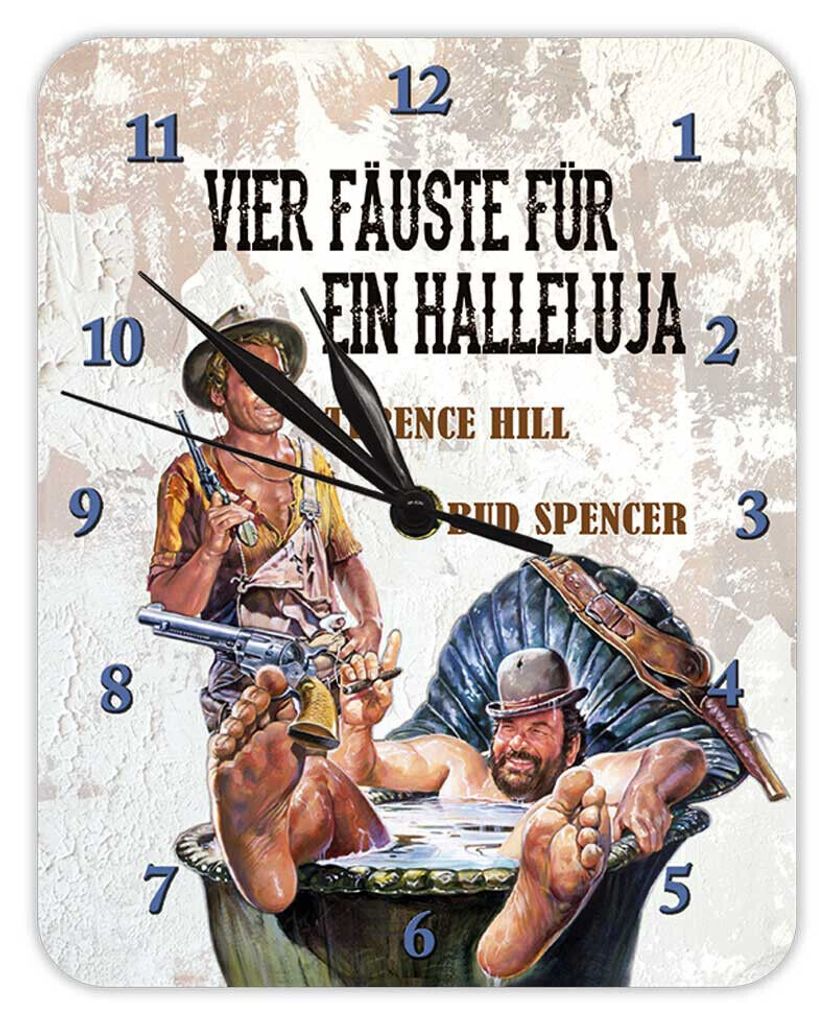 Bud Spencer & Terence Hill Wanduhr Vier Fäuste für ein Produktbild 
