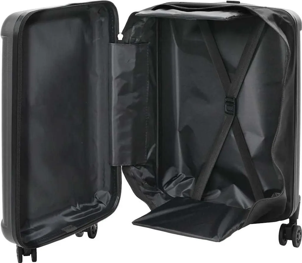 Trolley Cabina vidaXL ABS Grigio 55cm | Bagaglio a Mano Sicuro