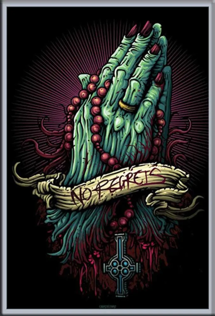Cornice Argento Shinsuke per Poster Cardxcore No Regrets 61x91.5