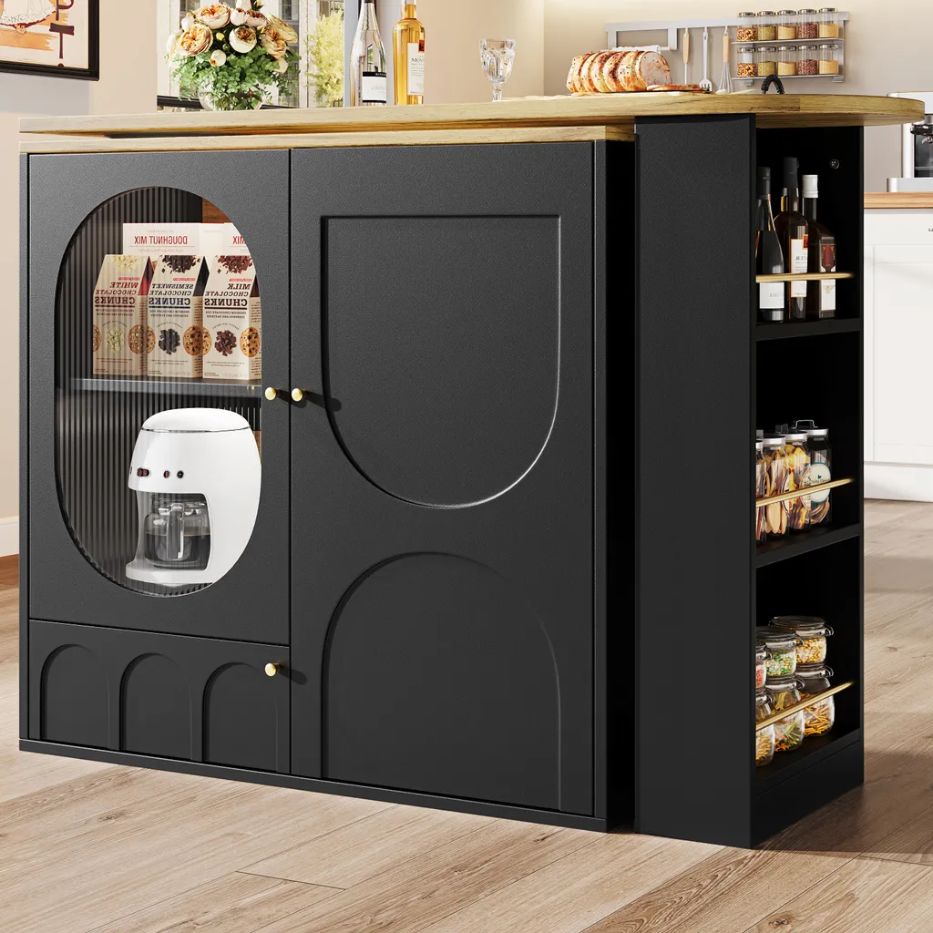 Table de cuisine avec rangement ajustable pour optimiser l'espace - 3