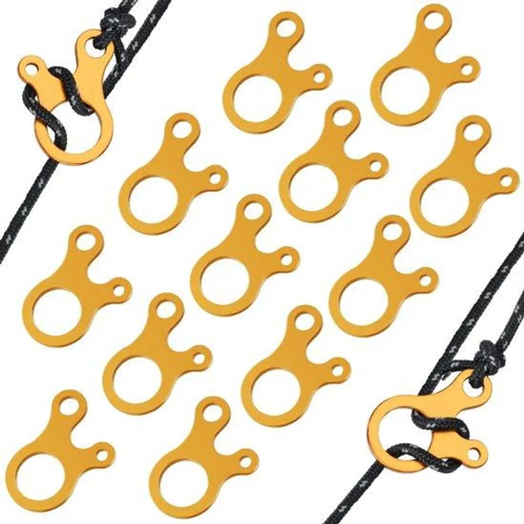 Boucles de réglage haubans de tente en alu lot de 12 pièces outdoor
