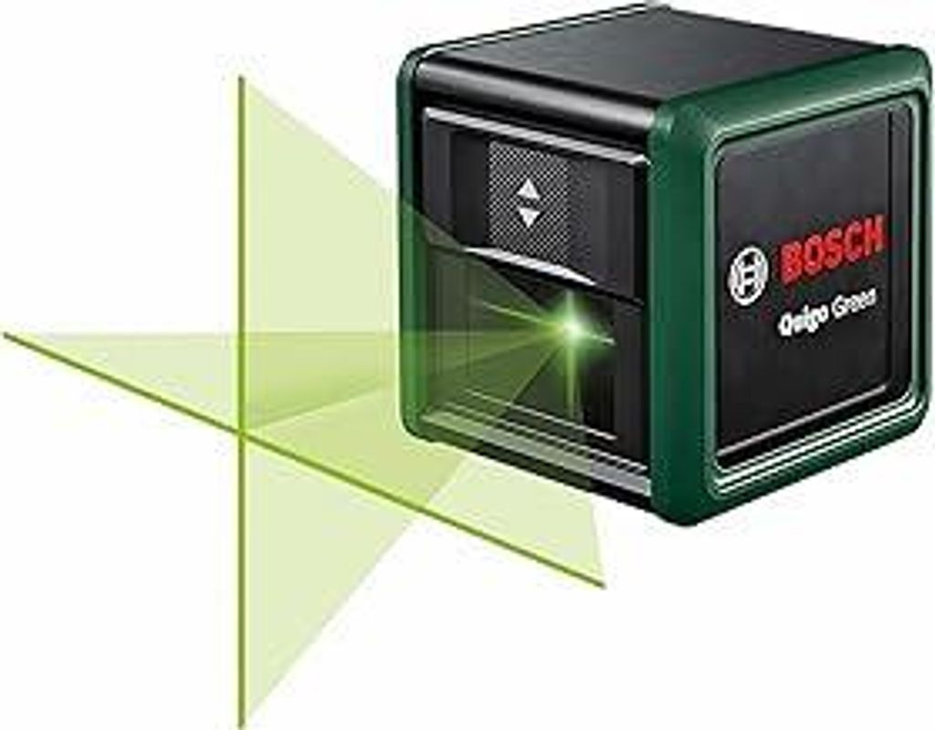 Bosch Home and Garden Bosch Kreuzlinienlaser Quigo Green mit Universalklemme MM 2 (grüner Laser für bessere Sichtbarkeit, Gehäuse aus recyceltem...