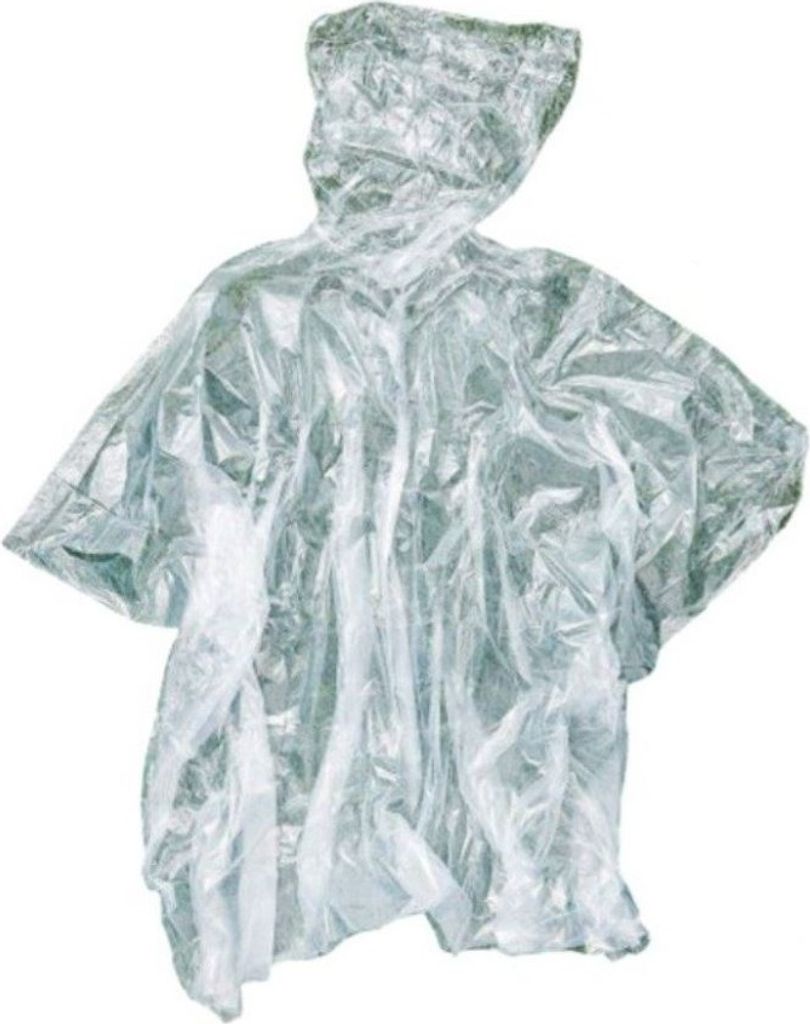 Regenponcho Regencape Einweg Kinder, 6er Set, transparent, Produktbild 