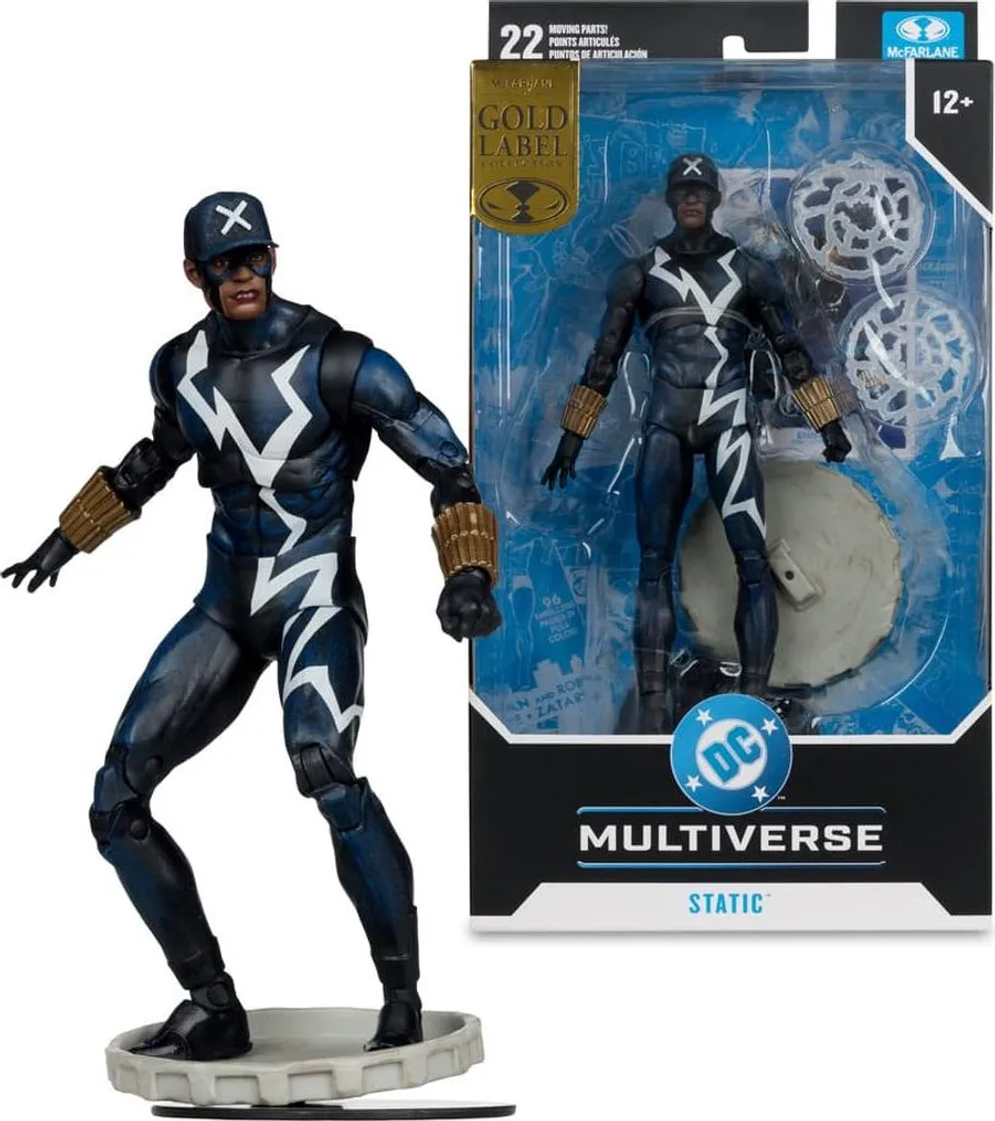 Figurine Articulée Static Shock DC Comics Collection Gold Label 18cm - 4