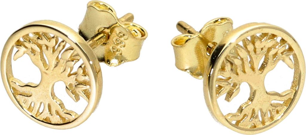 Ohrstecker echt Gold 333 (8 kt) Motiv Lebensbaum