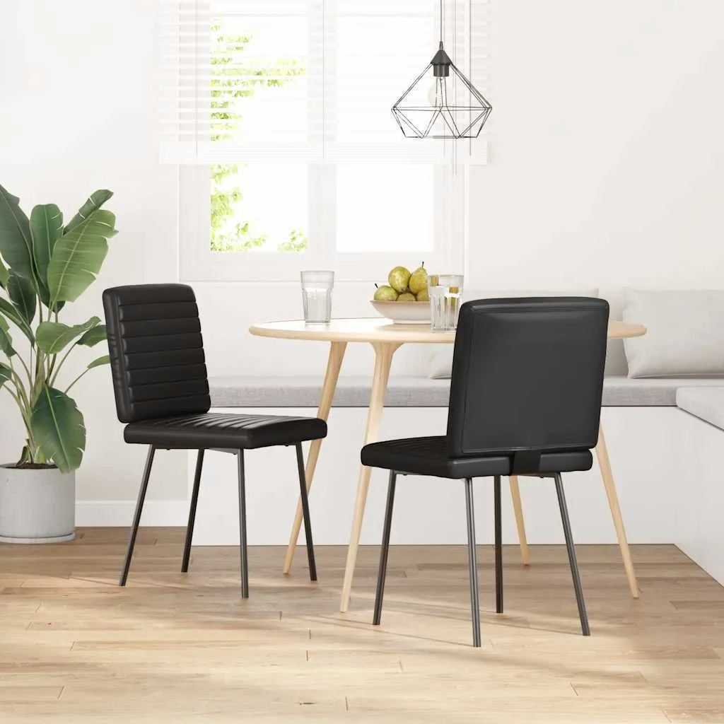 Design Sedie Sala da Pranzo 2 Pezzi Ecopelle Nero Möbel2025
