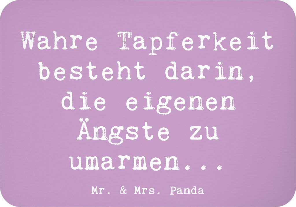 Mr. & Mrs. Panda magnet Spruch Tapferkeit Umarmung - Lavendeltraum - Geschenk, Kühlschrankmagnet, Gefühle, Akzeptanz, holzmagnet, Inspiration, Ä...
