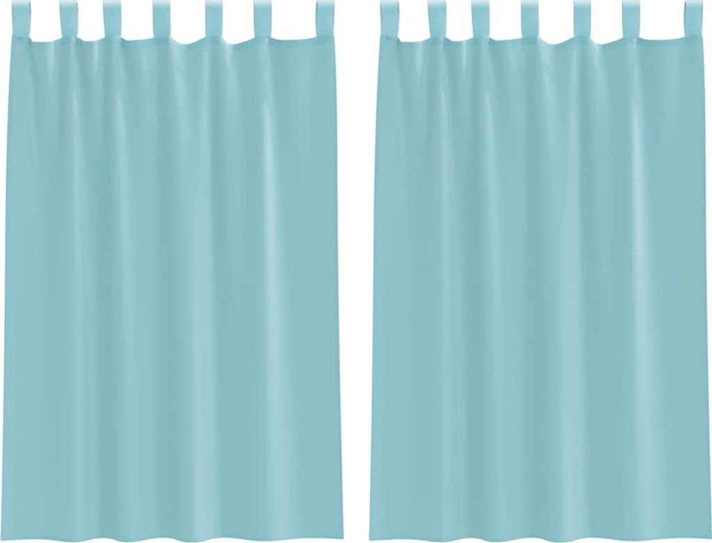 vidaXL Voile Vorhänge mit Schlaufen 2 Stk. Türkis 140x175 cm