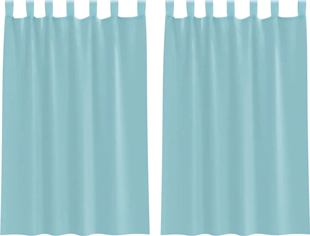 Set 2 Tende Filtranti Turchese vidaXL 140x175 | Voile Moderno
