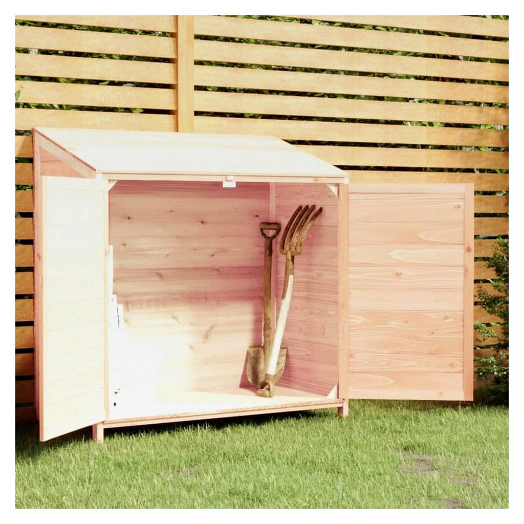 Geräteschuppen 102x52x112 cm aus massivem Tannenholz, wetterfestes Gartenhaus mit großem Volumen für Rasenmäher und Campingzubehör